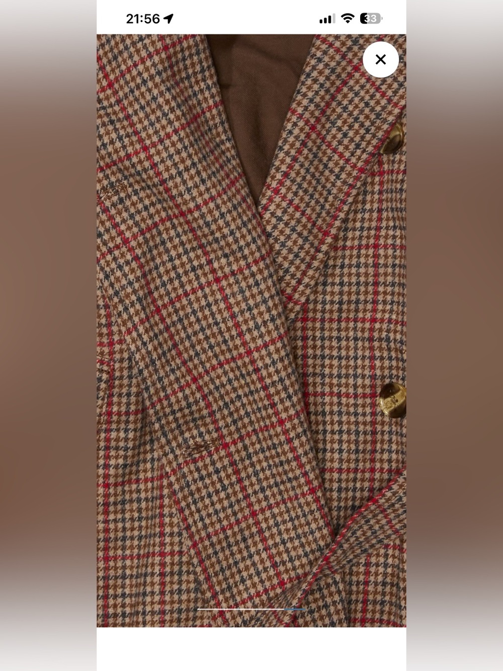 American Eagle Plaid Trench Coat - Picture 5 of 7
